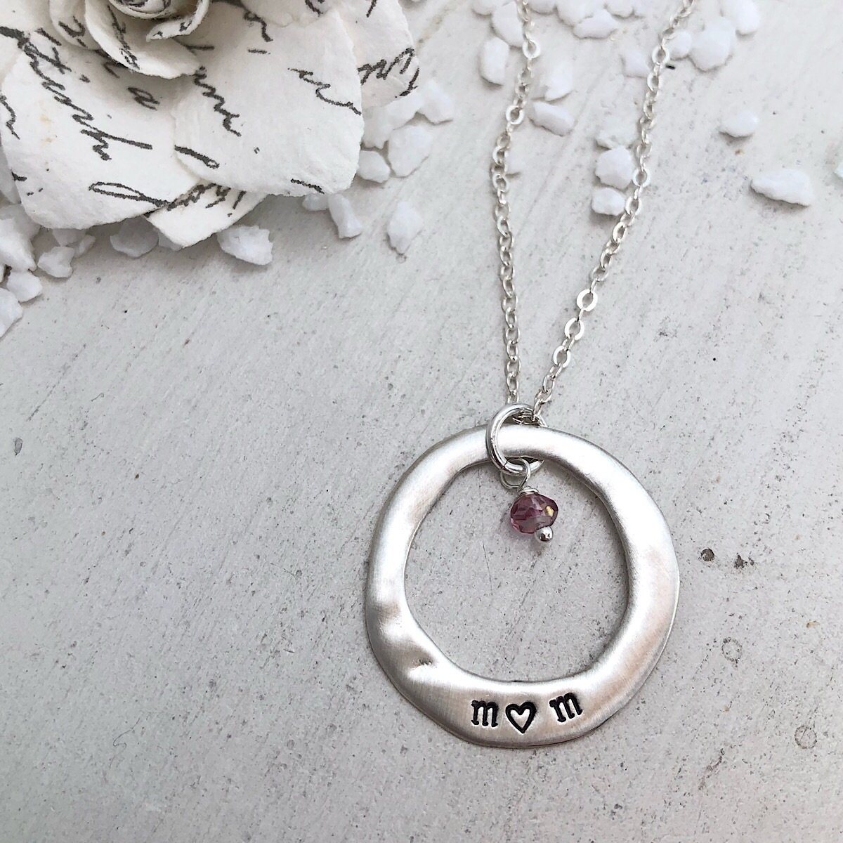 Mom Open Circle Necklace  - IsabelleGraceJewelry
