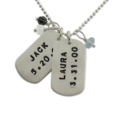 Mom's Dog Tag Necklace  - IsabelleGraceJewelry