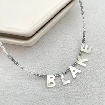 Mother of Pearl Name Necklace