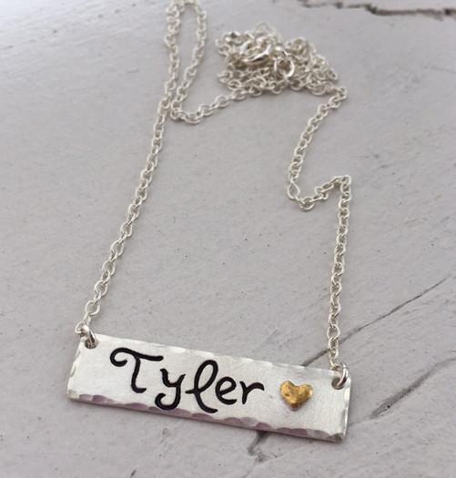 Name Bar Necklace  - IsabelleGraceJewelry