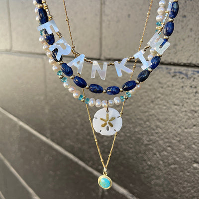 Navy Blue Quartz Choker Necklace Limited Edition