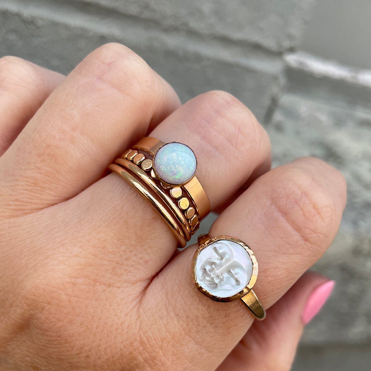 Opal Cabochon Ring