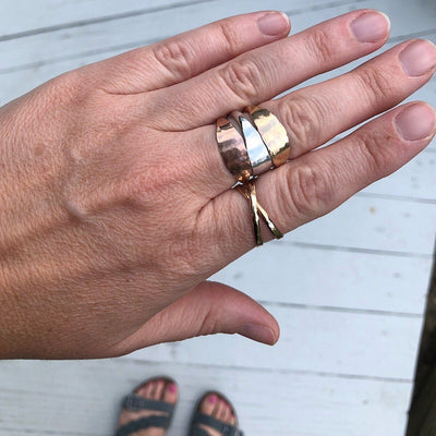 Organic Bold Band Ring  - IsabelleGraceJewelry