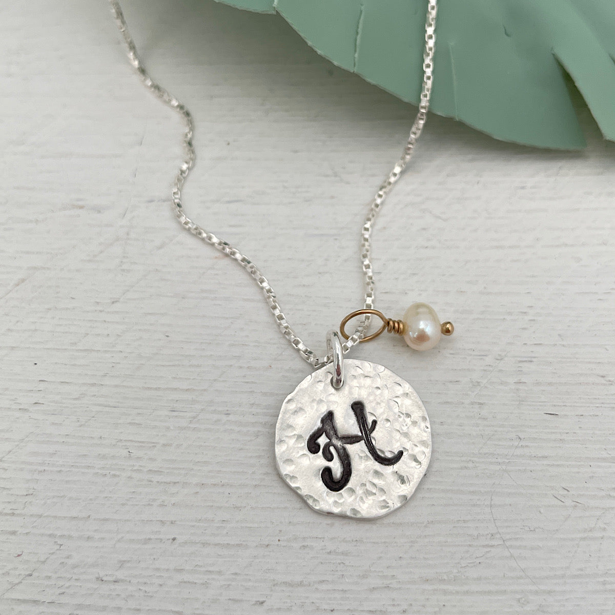 Organic Initial Necklace