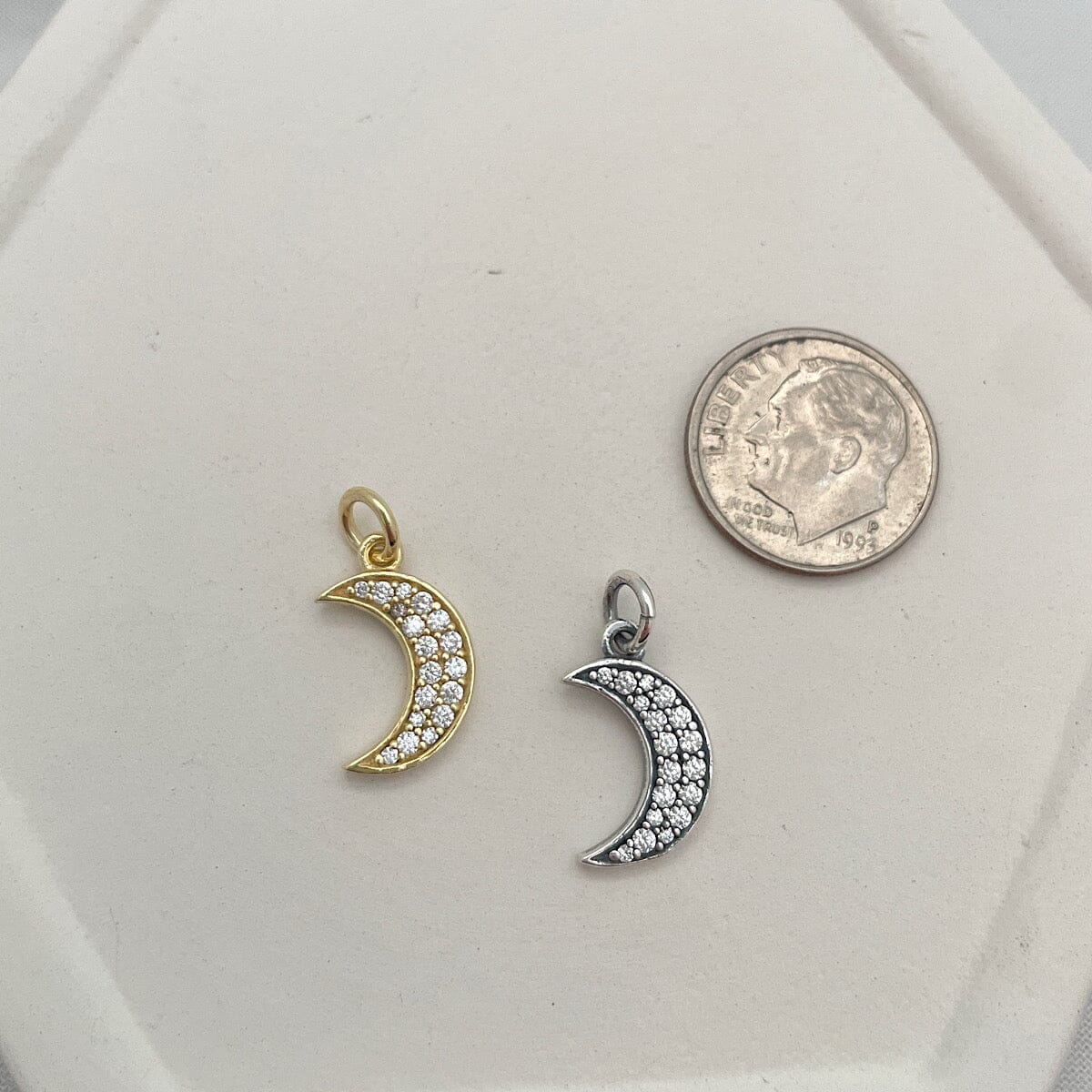 Pave Moon Charm