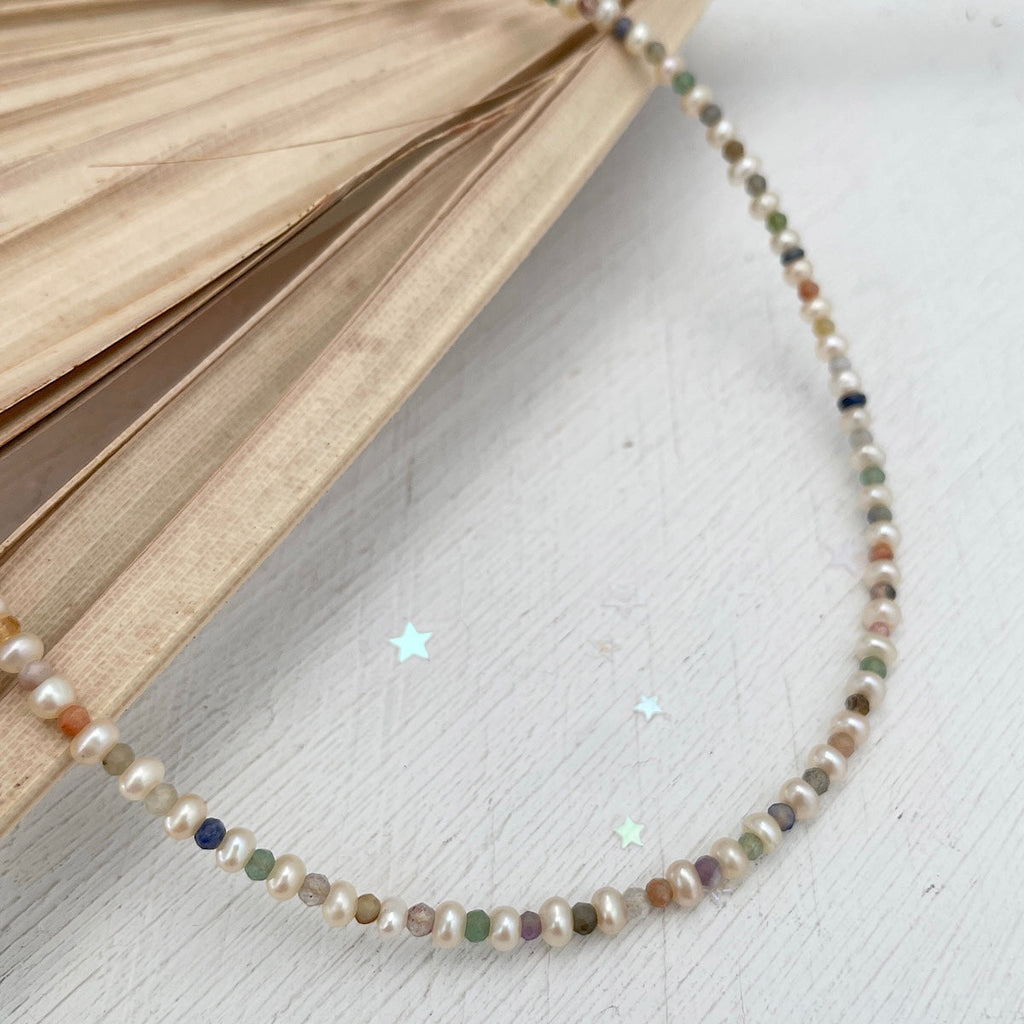 Pearl and Gemstone Choker Necklace