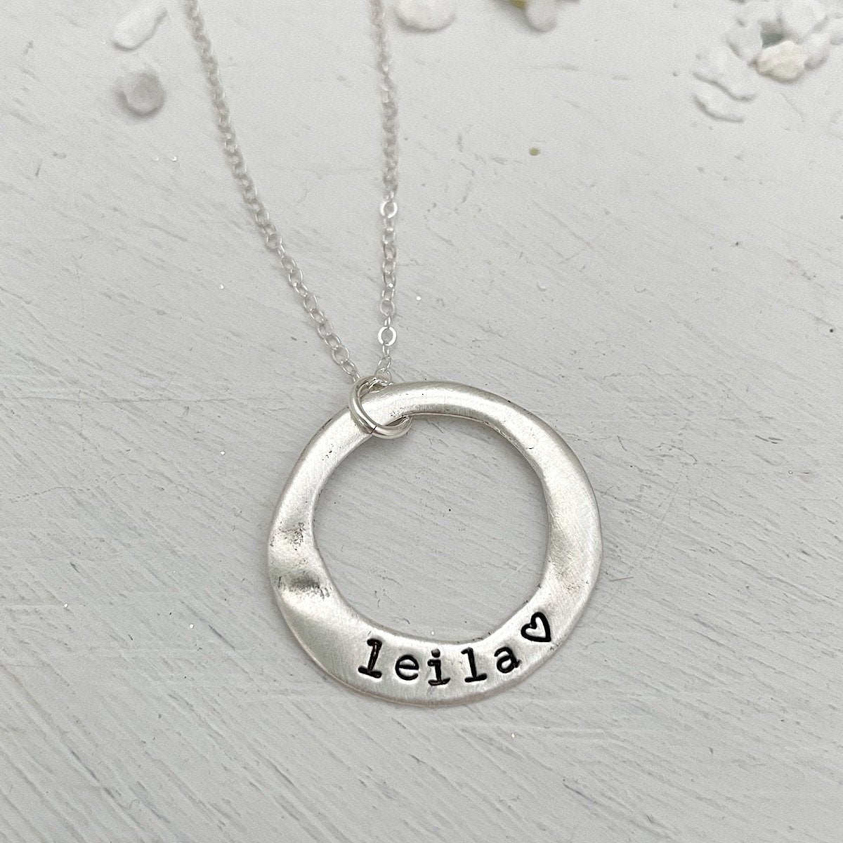 Personalized  Open Circle Necklace