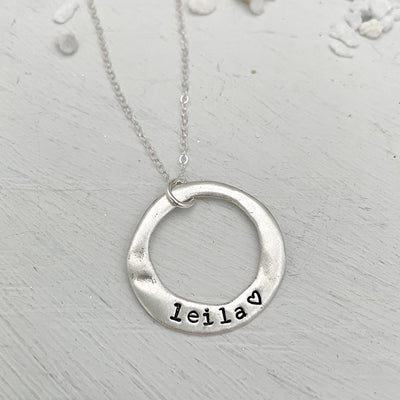 Personalized  Open Circle Necklace