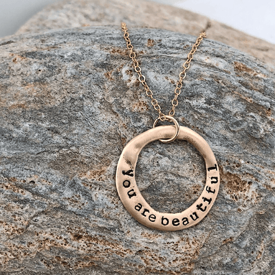 Personalized  Open Circle Necklace  - IsabelleGraceJewelry