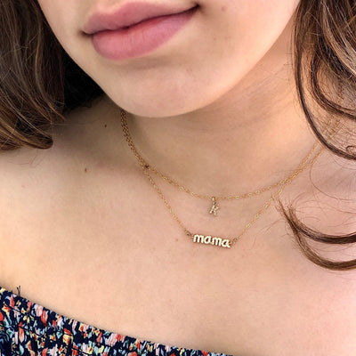 Petite Diamond Initial Necklace