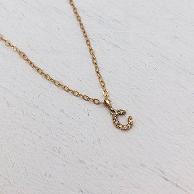 Petite Diamond Initial Necklace