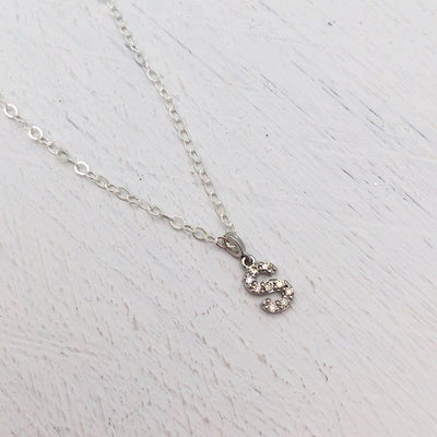 Petite Diamond Initial Necklace