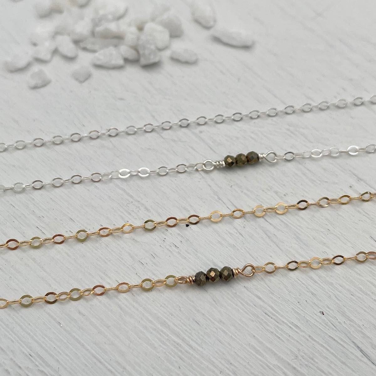 Pyrite Accent Cable Chain