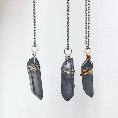 Raw Wrapped Crystal Necklace  - IsabelleGraceJewelry