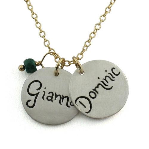 Script Name Charm Necklace  - IsabelleGraceJewelry