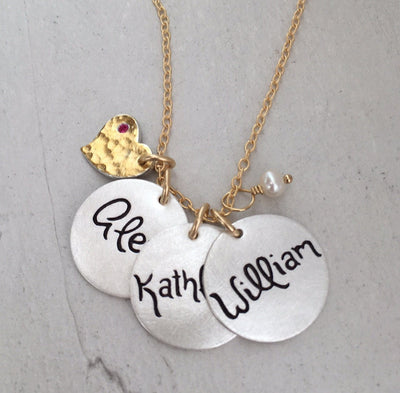 Script Name Charm Necklace  - IsabelleGraceJewelry