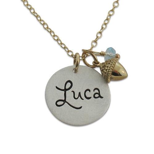 Script Name Charm Necklace  - IsabelleGraceJewelry