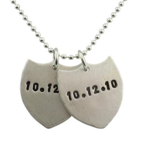 Shield Initial Tag Necklace  - IsabelleGraceJewelry