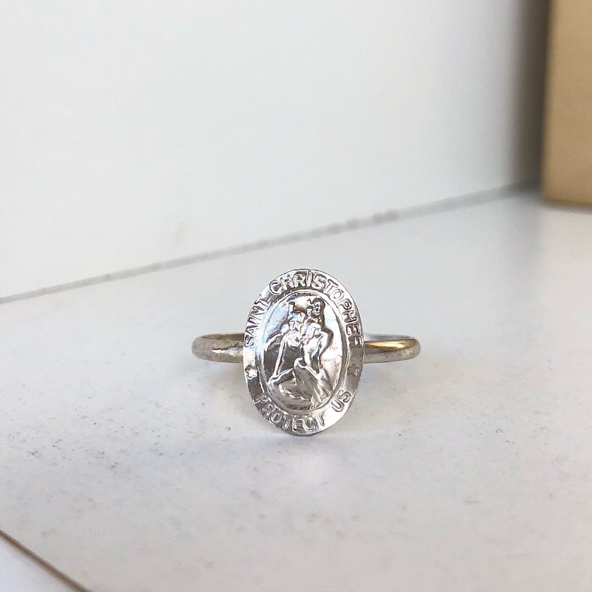St. Christopher Travelers Ring  - IsabelleGraceJewelry