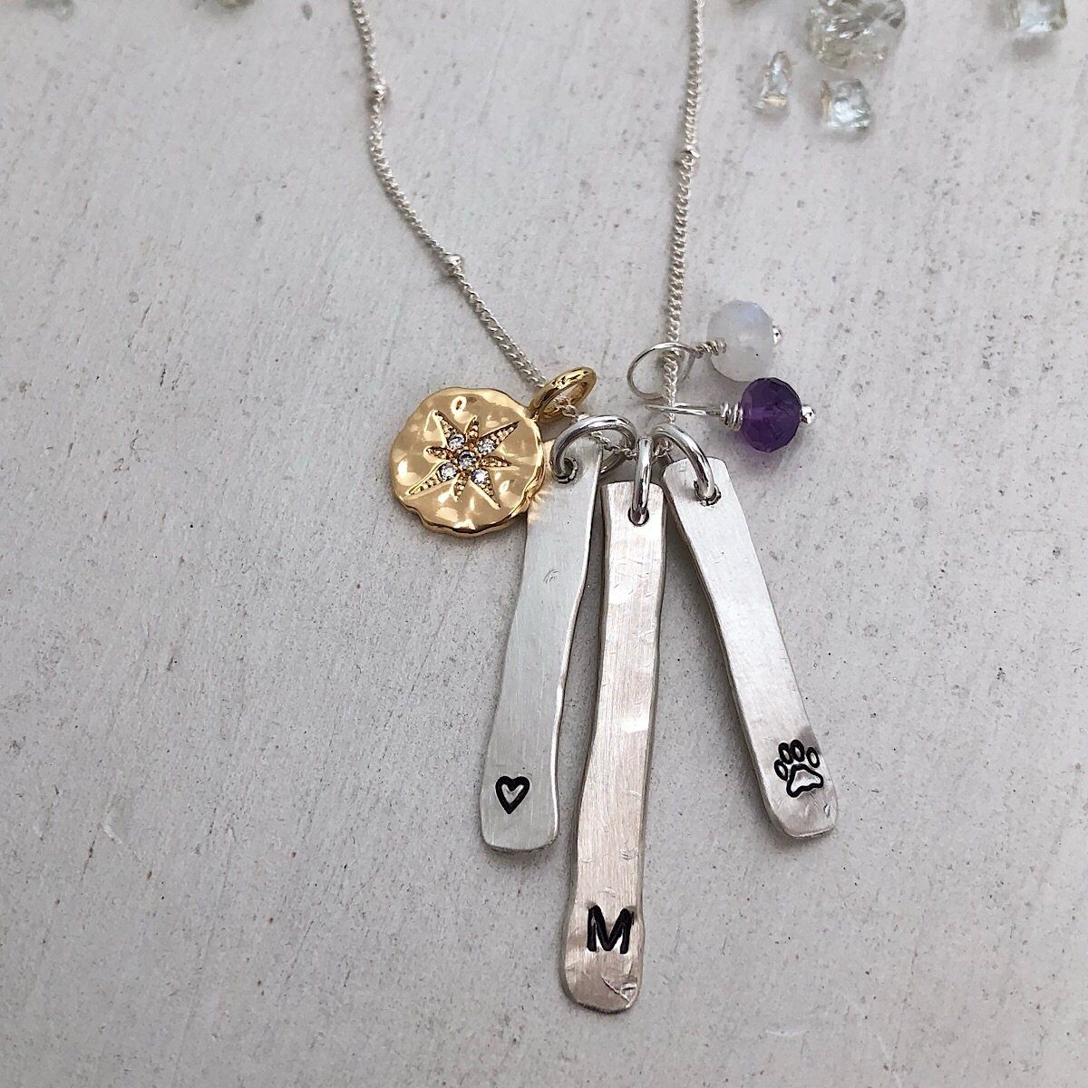 Starlight Initial Charm Necklace  - IsabelleGraceJewelry