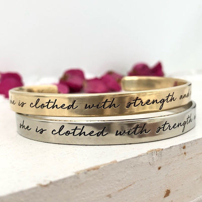 Strength and Dignity Cuff  - IsabelleGraceJewelry