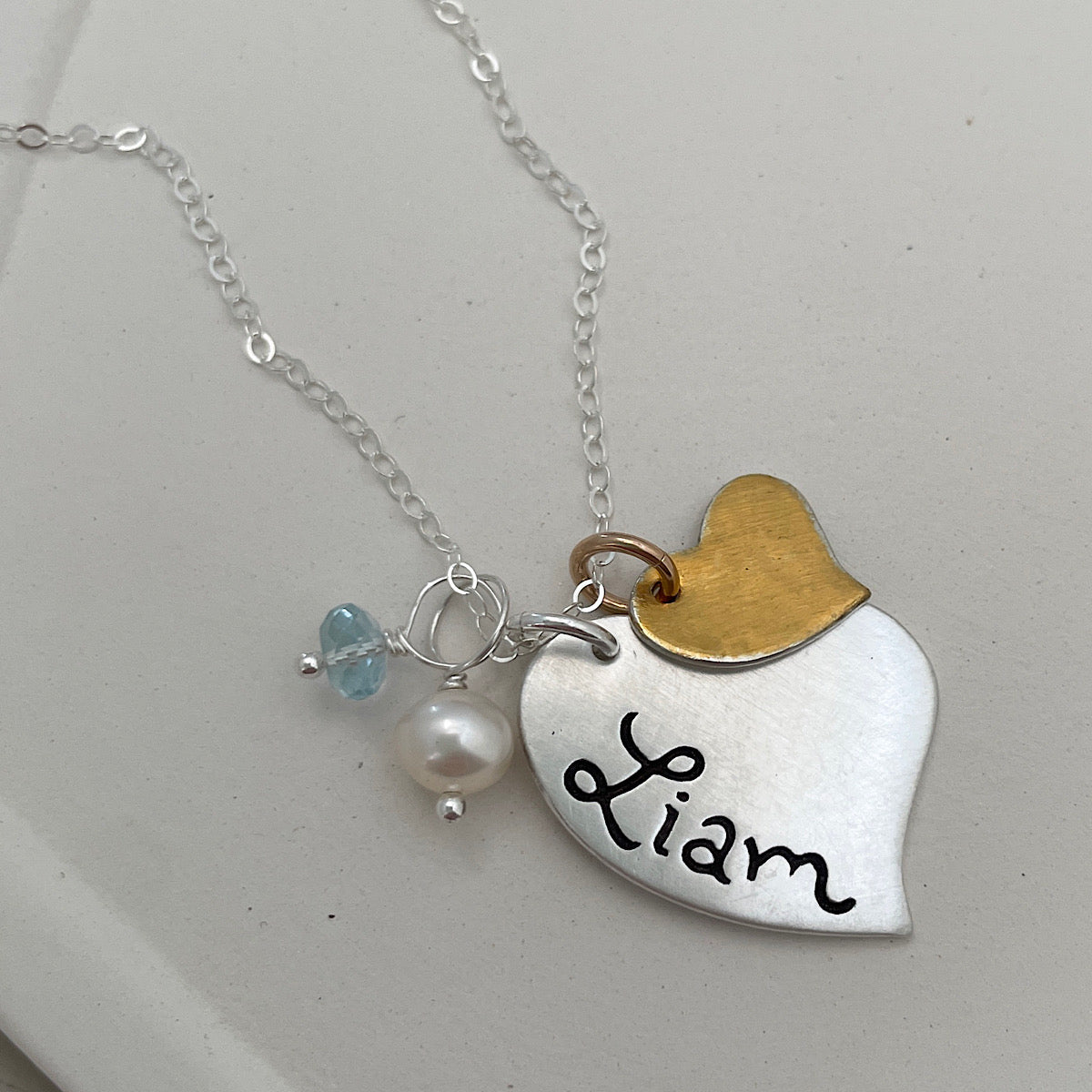 Sweet Hearts Name Charm Necklace