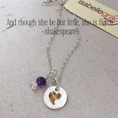 Tiny Heart Tag  - IsabelleGraceJewelry