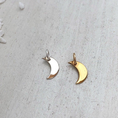 Tiny Moon Charm  - IsabelleGraceJewelry