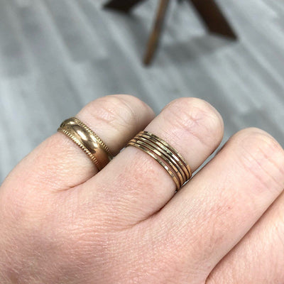 Ultra Thin Stacking Rings Gold