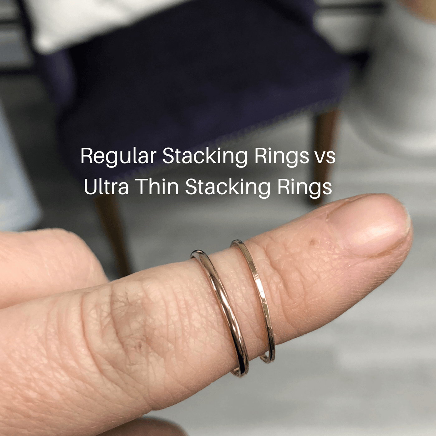 Ultra Thin Stacking Rings Rose Gold