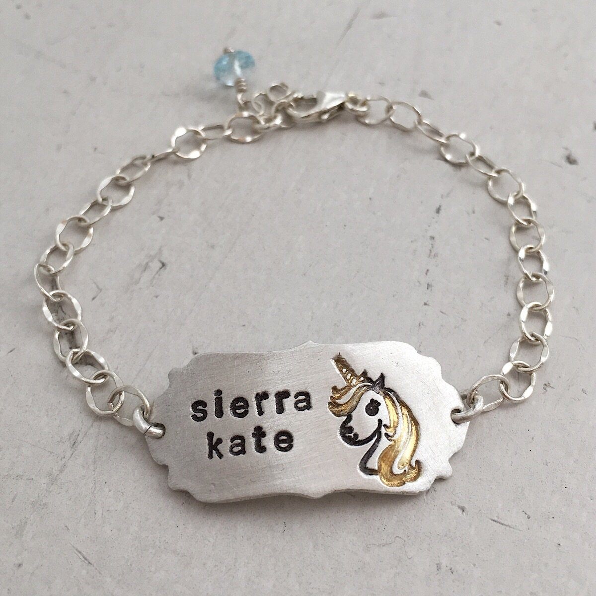 Unicorn Kisses Personalized Bracelet  - IsabelleGraceJewelry