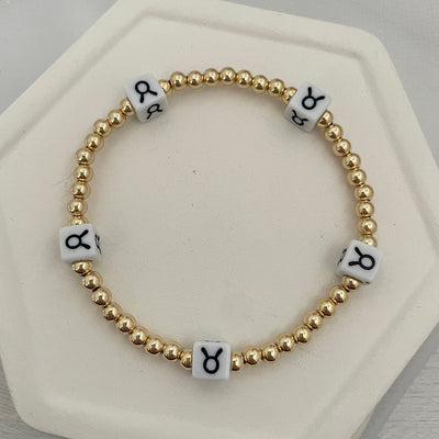 Zodiac Classic Bead Bracelet 14kt Gold Fill